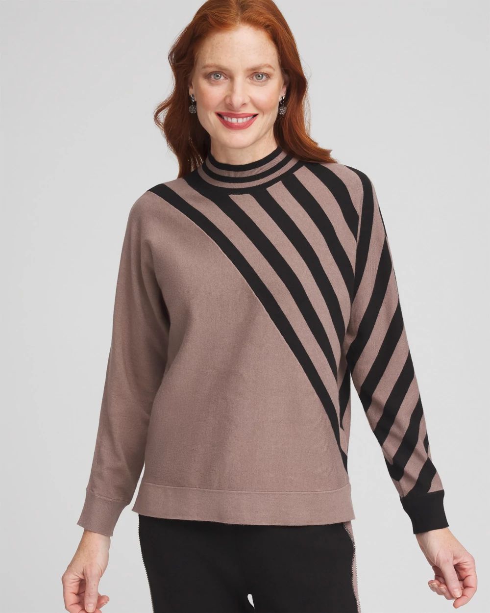 【HI FI FNK】Rico Warm Striped Longsleeve Zenergy® Luxe Cashmere Blend Striped Sweater | Chico's